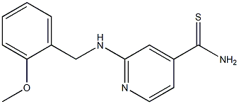 2-[(2-methoxybenzyl)amino]pyridine-4-carbothioamide,,结构式