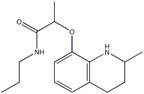 2-[(2-methyl-1,2,3,4-tetrahydroquinolin-8-yl)oxy]-N-propylpropanamide 结构式