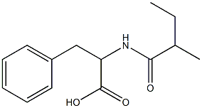 2-[(2-methylbutanoyl)amino]-3-phenylpropanoic acid,,结构式
