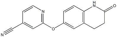 2-[(2-oxo-1,2,3,4-tetrahydroquinolin-6-yl)oxy]isonicotinonitrile 化学構造式