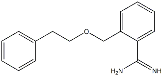 2-[(2-phenylethoxy)methyl]benzene-1-carboximidamide 化学構造式