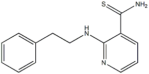 2-[(2-phenylethyl)amino]pyridine-3-carbothioamide 结构式