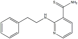 2-[(2-phenylethyl)amino]pyridine-3-carbothioamide 化学構造式