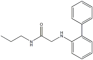 2-[(2-phenylphenyl)amino]-N-propylacetamide,,结构式