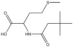 2-[(3,3-dimethylbutanoyl)amino]-4-(methylthio)butanoic acid 化学構造式