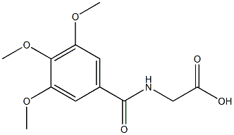 2-[(3,4,5-trimethoxyphenyl)formamido]acetic acid 结构式