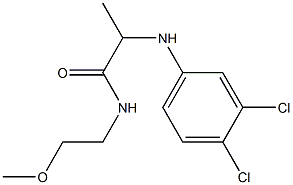 2-[(3,4-dichlorophenyl)amino]-N-(2-methoxyethyl)propanamide Struktur