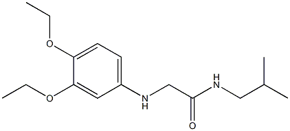 2-[(3,4-diethoxyphenyl)amino]-N-(2-methylpropyl)acetamide Struktur