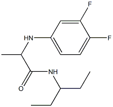 2-[(3,4-difluorophenyl)amino]-N-(pentan-3-yl)propanamide Structure