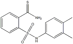 2-[(3,4-dimethylphenyl)sulfamoyl]benzene-1-carbothioamide,,结构式