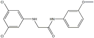 2-[(3,5-dichlorophenyl)amino]-N-(3-methoxyphenyl)acetamide 化学構造式
