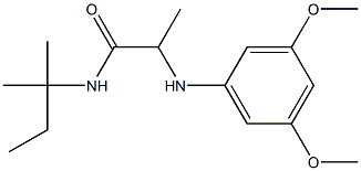 2-[(3,5-dimethoxyphenyl)amino]-N-(2-methylbutan-2-yl)propanamide,,结构式