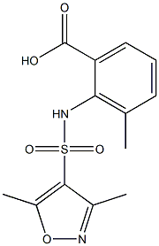 2-[(3,5-dimethyl-1,2-oxazole-4-)sulfonamido]-3-methylbenzoic acid