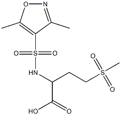 2-[(3,5-dimethyl-1,2-oxazole-4-)sulfonamido]-4-methanesulfonylbutanoic acid|