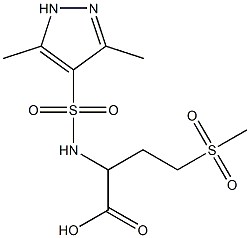 2-[(3,5-dimethyl-1H-pyrazole-4-)sulfonamido]-4-methanesulfonylbutanoic acid|