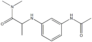 2-[(3-acetamidophenyl)amino]-N,N-dimethylpropanamide 结构式