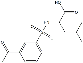 2-[(3-acetylbenzene)sulfonamido]-4-methylpentanoic acid