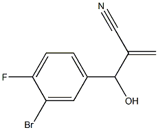 2-[(3-bromo-4-fluorophenyl)(hydroxy)methyl]prop-2-enenitrile Struktur