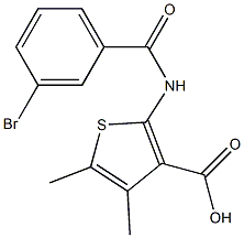 2-[(3-bromobenzene)amido]-4,5-dimethylthiophene-3-carboxylic acid 化学構造式
