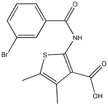 2-[(3-bromobenzene)amido]-4,5-dimethylthiophene-3-carboxylic acid Structure