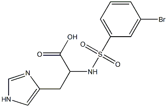 2-[(3-bromobenzene)sulfonamido]-3-(1H-imidazol-4-yl)propanoic acid Structure