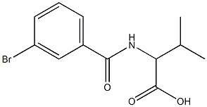 2-[(3-bromobenzoyl)amino]-3-methylbutanoic acid Structure