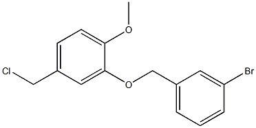2-[(3-bromophenyl)methoxy]-4-(chloromethyl)-1-methoxybenzene 化学構造式