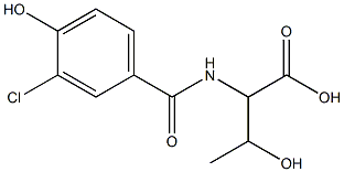 2-[(3-chloro-4-hydroxyphenyl)formamido]-3-hydroxybutanoic acid,,结构式
