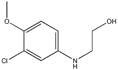 2-[(3-chloro-4-methoxyphenyl)amino]ethan-1-ol 化学構造式