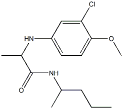 2-[(3-chloro-4-methoxyphenyl)amino]-N-(pentan-2-yl)propanamide