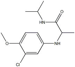 2-[(3-chloro-4-methoxyphenyl)amino]-N-(propan-2-yl)propanamide 结构式