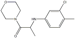 2-[(3-chloro-4-methylphenyl)amino]-1-(morpholin-4-yl)propan-1-one 化学構造式