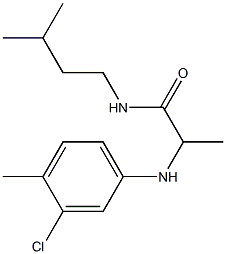 2-[(3-chloro-4-methylphenyl)amino]-N-(3-methylbutyl)propanamide,,结构式