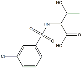 2-[(3-chlorobenzene)sulfonamido]-3-hydroxybutanoic acid|