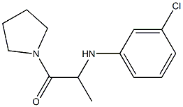 2-[(3-chlorophenyl)amino]-1-(pyrrolidin-1-yl)propan-1-one 结构式