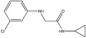 2-[(3-chlorophenyl)amino]-N-cyclopropylacetamide,,结构式