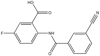 2-[(3-cyanobenzoyl)amino]-5-fluorobenzoic acid,,结构式