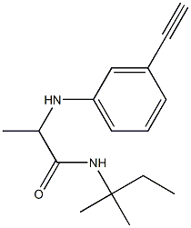 2-[(3-ethynylphenyl)amino]-N-(2-methylbutan-2-yl)propanamide 化学構造式