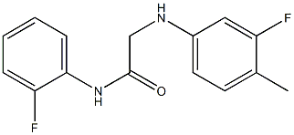 2-[(3-fluoro-4-methylphenyl)amino]-N-(2-fluorophenyl)acetamide 化学構造式