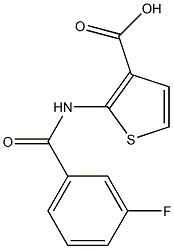 2-[(3-fluorobenzoyl)amino]thiophene-3-carboxylic acid Struktur