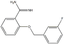 2-[(3-fluorobenzyl)oxy]benzenecarboximidamide Struktur