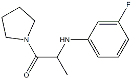 2-[(3-fluorophenyl)amino]-1-(pyrrolidin-1-yl)propan-1-one 结构式