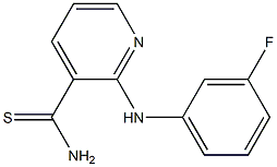 2-[(3-fluorophenyl)amino]pyridine-3-carbothioamide Struktur