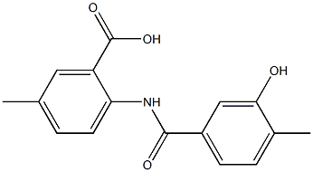 2-[(3-hydroxy-4-methylbenzene)amido]-5-methylbenzoic acid 结构式