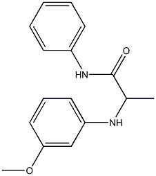 2-[(3-methoxyphenyl)amino]-N-phenylpropanamide,,结构式