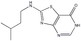 2-[(3-methylbutyl)amino][1,3]thiazolo[4,5-d]pyrimidin-7(6H)-one 结构式