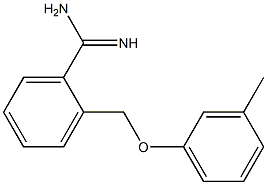 2-[(3-methylphenoxy)methyl]benzenecarboximidamide,,结构式
