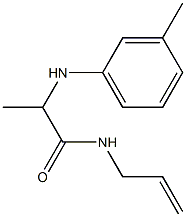 2-[(3-methylphenyl)amino]-N-(prop-2-en-1-yl)propanamide,,结构式