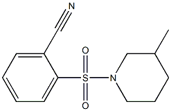 2-[(3-methylpiperidin-1-yl)sulfonyl]benzonitrile Struktur