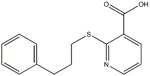 2-[(3-phenylpropyl)sulfanyl]pyridine-3-carboxylic acid Struktur
